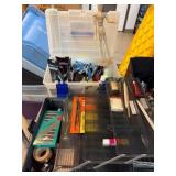 Art Supplies Lot With Paints and Tools