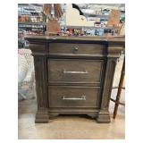 Wooden Three-Drawer Nightstand