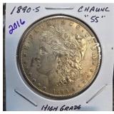 1890-S Morgan Silver Dollar in High Grade