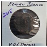 Roman Bronze Coin with Visible Details