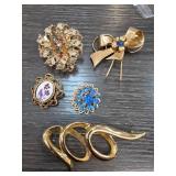 Five Decorative Brooches