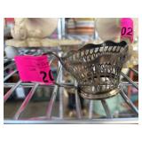 Metal Openwork Basket with Handle