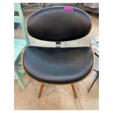 Mid-Century Modern Style Chair With Black Upholste