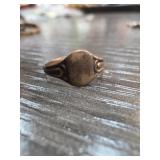 10K Gold Baby Ring With Engraved Letter