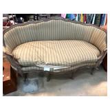 EJ Victor Carved Wood Striped Sofa