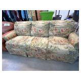 Upholstered Sofa With Pastoral Print Design