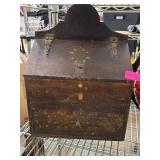 Wooden Wall-Mount Hinged Box With Floral Detail
