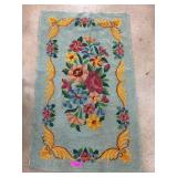 Handmade Floral Pattern Area Rug