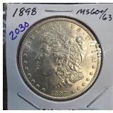 1898 Morgan Silver Dollar MS60/63 CH. UNC.