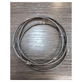 Sterling Silver Bangle Bracelet Set 19.1g