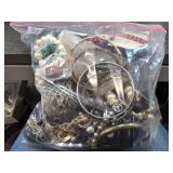 Bag of Mixed Jewelry Including Bangles and Beads