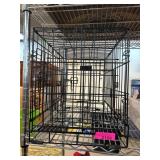 Black Metal Wire Pet Crate with Door