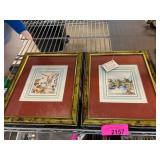 Framed Watercolor Paintings by Vano