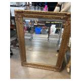 Framed Wall Mirror With Ornate Detailing