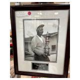 Framed Photograph of Jack Nicklaus With Trophy