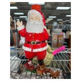 Santa Claus Ceramic Figurine with Accessories