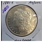 1881-S Morgan Silver Dollar High Grade