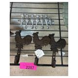 Wall-Mounted Metal Hooks