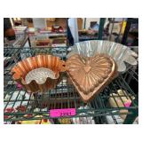 Three Metal Baking Molds