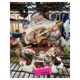 Santa Claus Ceramic Cookie Jar with Festive Design