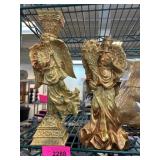 Gold and Bronze-Tone Angel Figures