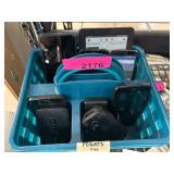 Electronics in Storage Basket