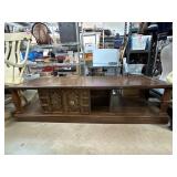 Vintage Wooden Coffee Table With Storage Compartme
