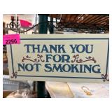 Thank You for Not Smoking Sign
