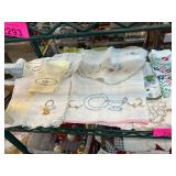 Embroidered Linens and Doilies