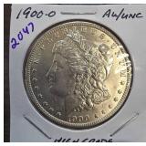 1900-O Morgan Silver Dollar AU/UNC