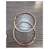 Sterling Silver Hoop Earrings with Detail