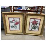 Framed Botanical Prints With Roses