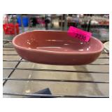 Bauer Pottery Pink Ceramic Dish