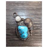 Sterling Silver Pendant with Turquoise Stone