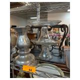 Glass and Metal Decorative Stands