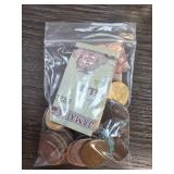 Bag of Mixed World Coins and Banknotes