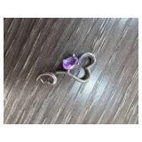 Sterling Silver Pendant with Purple Stone