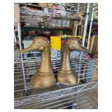 Brass Duck Head Bookends