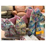 Three Fabric Cat Decor Figurines