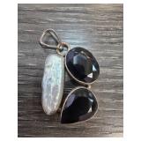 Sterling Silver Pendant with Gemstones