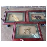 Framed Animal Motifs in Wooden Displays