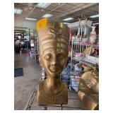 Brass-Colored Bust Marked 'Made in Korea'