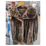 Sears Fashions Brown Fur Jacket with Label