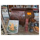 Decorative Metal Planter with Candlesticks