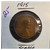 1915 Lincoln Wheat Cent in Holder
