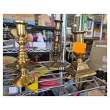 Four Brass Candlesticks