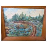 Framed Landscape Painting by Jack Tucker, 1983