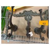 Decorative Metal Wall Hooks and Ornamental Plaque