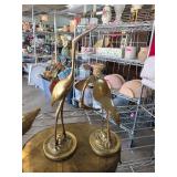Castilian Imports Brass Crane Figurines