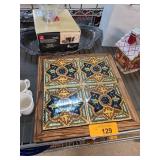 Decorative Framed Ceramic Tile Set
